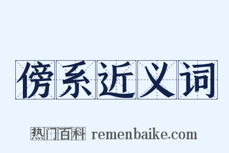 傍系近义词是什么意思的图片